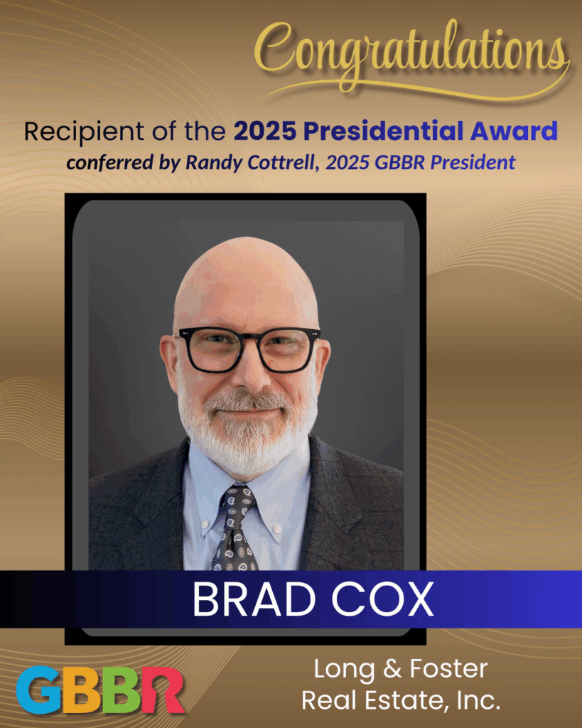Brad Cox, GBBR 2025 Presidential Award recipient