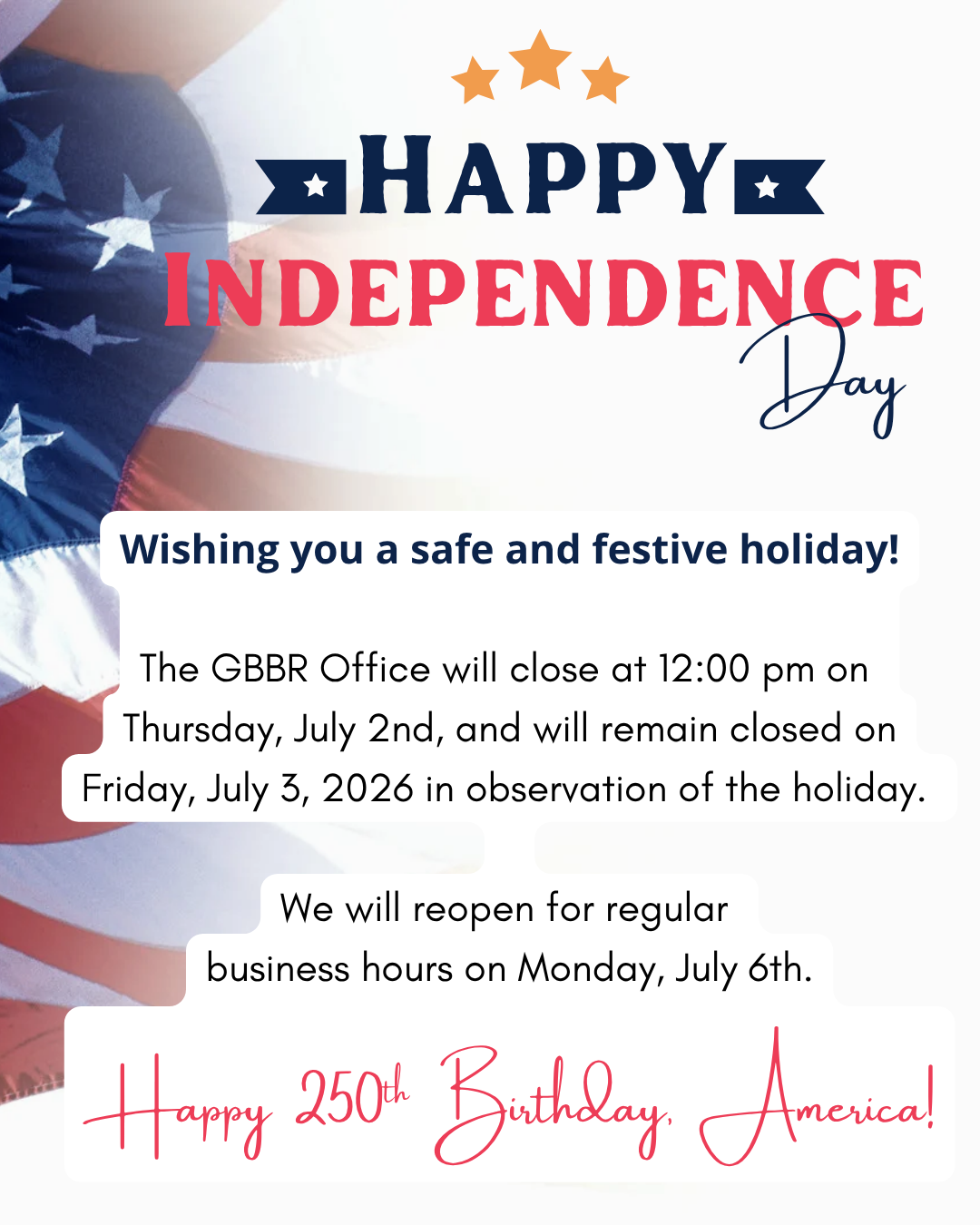 4th of July office hours notice 2026